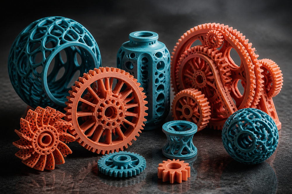 3D printed gears and lattice structures